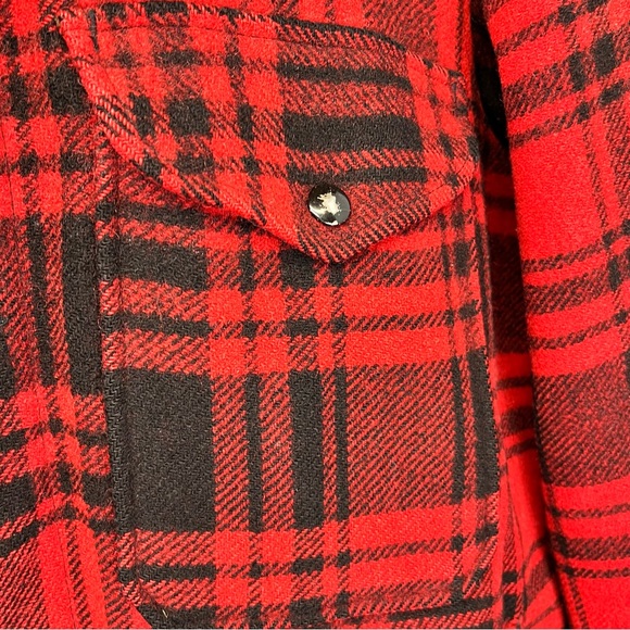 Pendleton 100% Virgin Wool Cruiser Hunting Jacket in Red and Black Plaid Medium - Picture 7 of 11